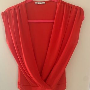 Red Zara bodysuit